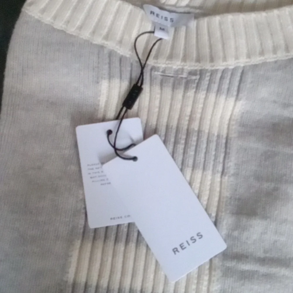 REISS ALDERS GREY AND CREAM WOOL DOG PET SWEATER COAT MEDIUM NEW